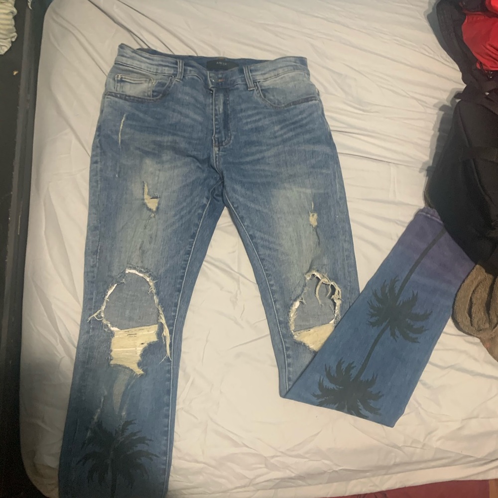 AMIRI PALM TREE JEANS